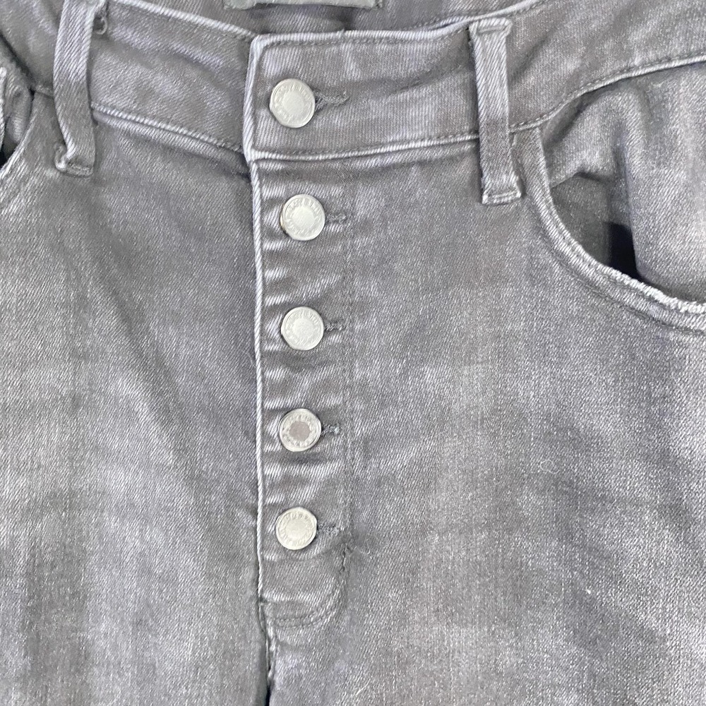 Judy Blue‎ Jeans Womens 18W Black Button Fly Raw Hem Stretch High Rise JB88829BK - Picture 3 of 14